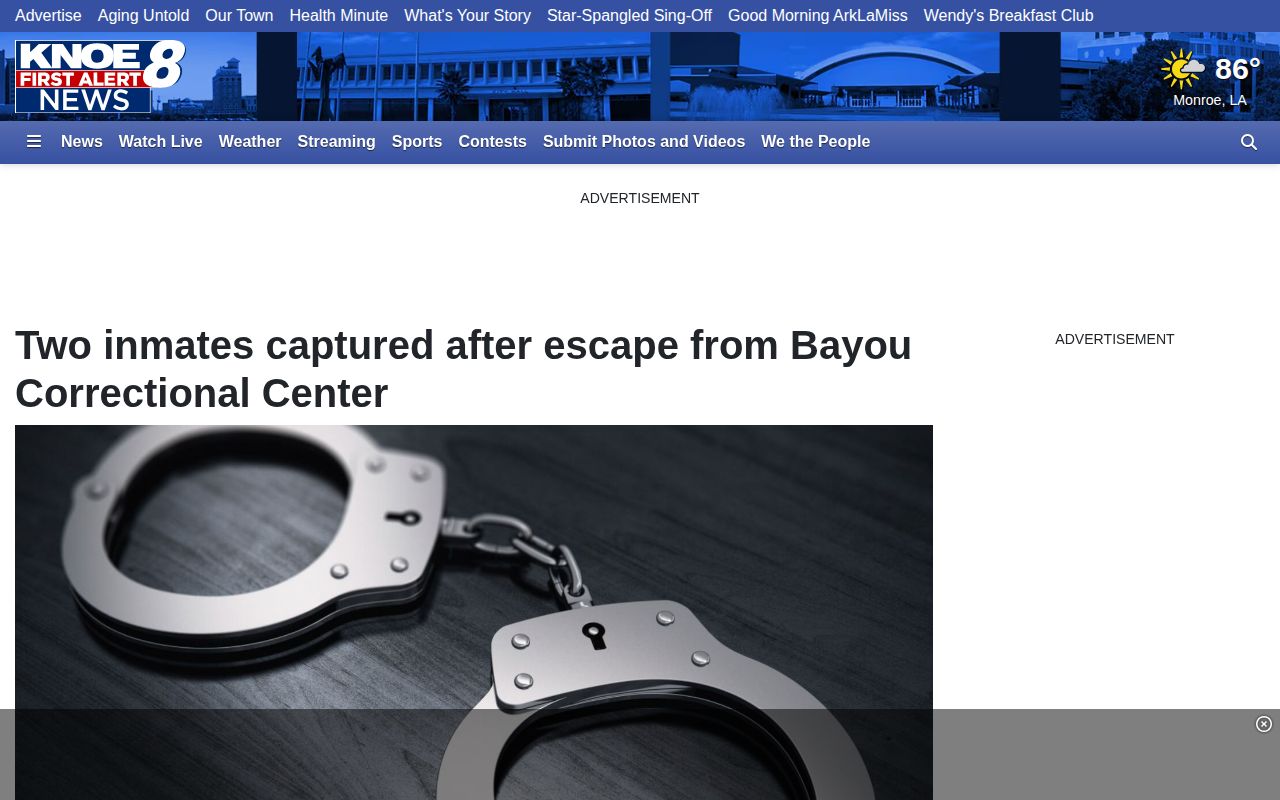 Bayou Correctional Center local custody report